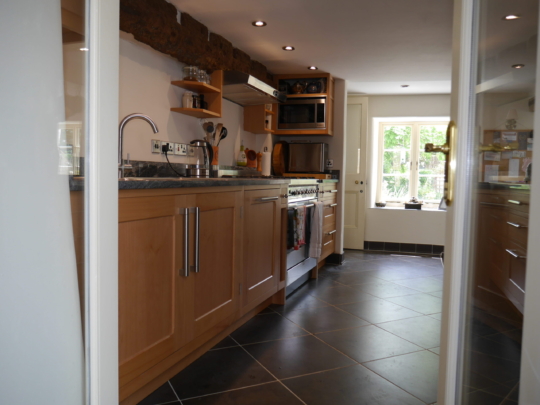 Beech kitchen for a former pub