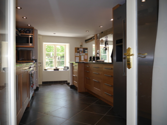 Beech kitchen for a former pub
