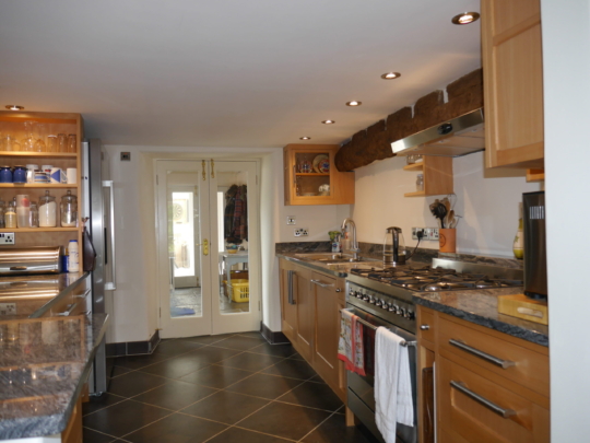 Beech kitchen for a former pub