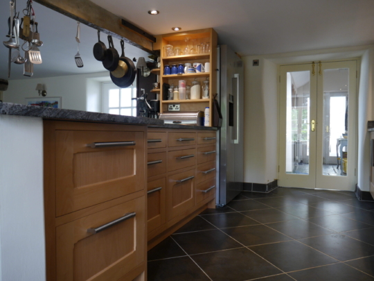 Beech kitchen for a former pub
