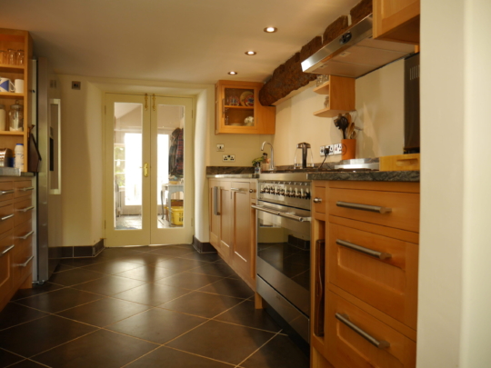 Beech kitchen for a former pub