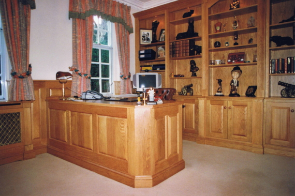 Oak panelled study