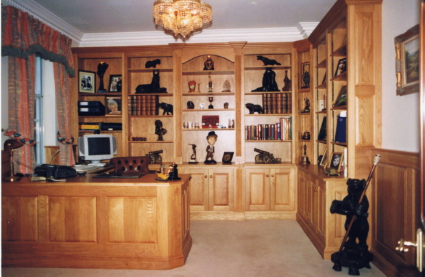 Oak panelled study