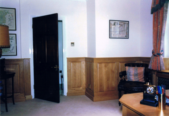 Oak panelled study