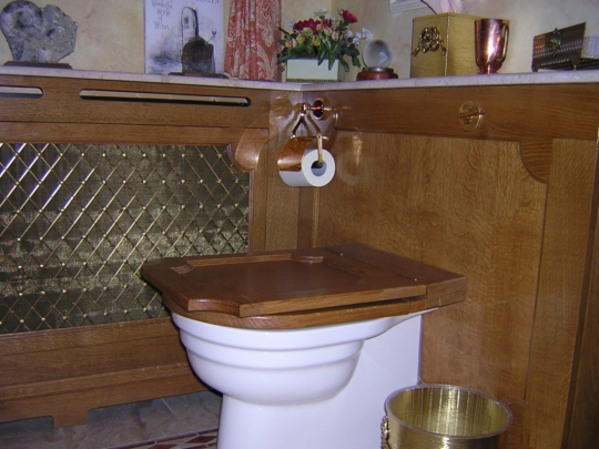 Oak panelled cloakroom