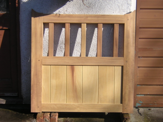 Iroko front garden gate