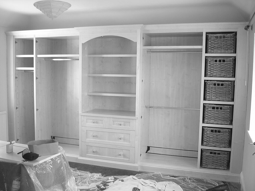 Maple wardrobe - installation nearly complete.