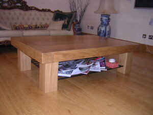 Low oak coffee table