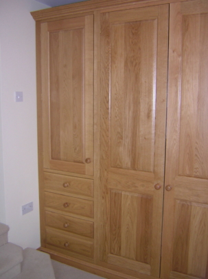 Oak dressing room wardrobes