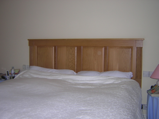 Oak double bed headboard