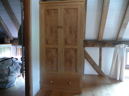 Burr oak wardrobe