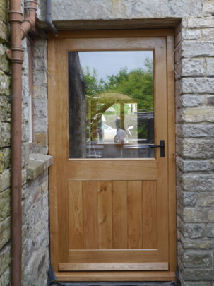 Oak farmhouse rear door