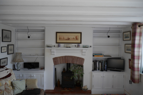 Painted display cupboards/bookshelves (2)