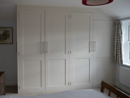 Painted fitted wardrobe