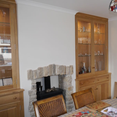 Alcove Oak Display Cabinets