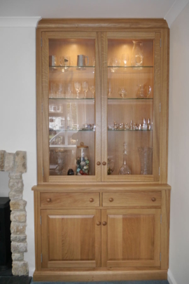 Alcove Oak Display Cabinet